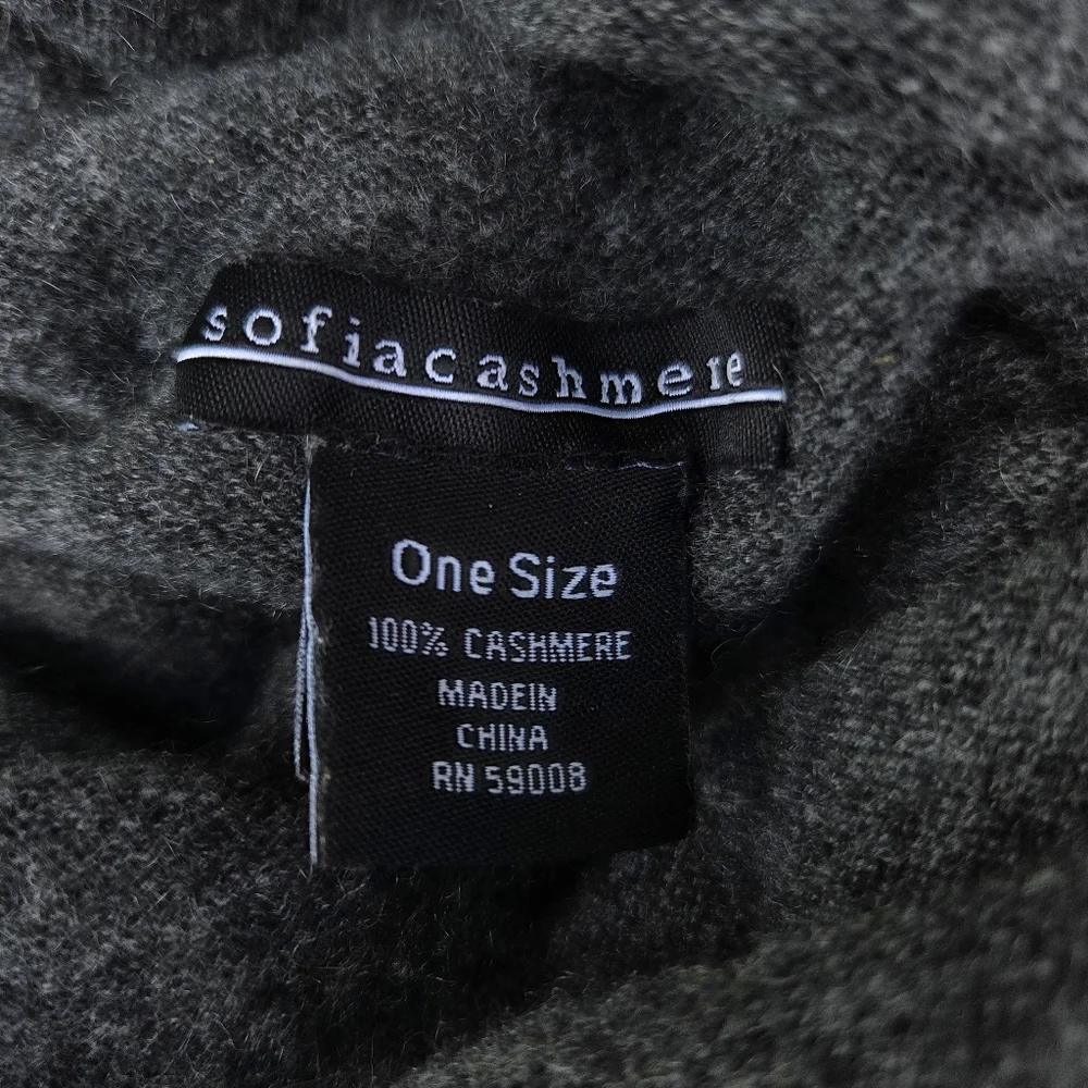 Sofia Cashmere Hooded Cowl Neck Poncho Size-One Size - Picture 11 of 16